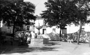 Una plaza de Mijas (Málaga)