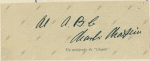 Autógrafo De «Charlot» para Abc