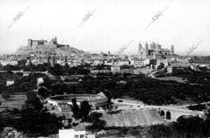 Alcañiz (Teruel), 1931. Vista general del pueblo
