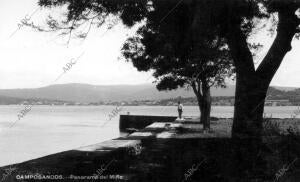 Panorama del río Miño visto desde Camposancos