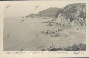 Vista de la playa de Lloret de Mar. Ediciones Adolfo Zerkowitz