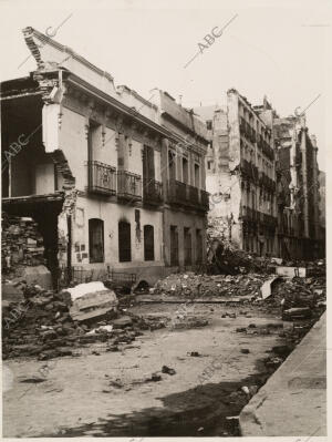 Efectos Causados por los Bombardeos en el barrio de Argüelles