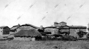 Vista parcial de la aldea de Villaciervitos (Soria)