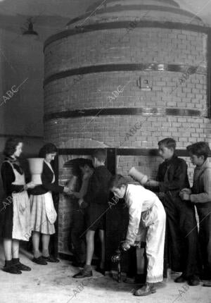Detalle del horno de la escuela de Cerámica