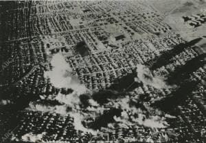 Una vista aérea de Stalingrado, sobre la que caían incesantemente las bombas...