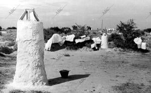 Chimeneas de las Casas Subterráneas del pueblo Villacañas (Toledo)