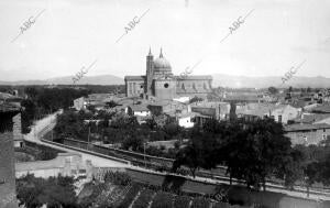 Vista parcial del pueblo la almunia de doña Godina (Zaragoza)