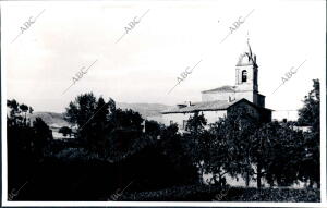 Vista de la iglesia de Ollauri, en la Rioja