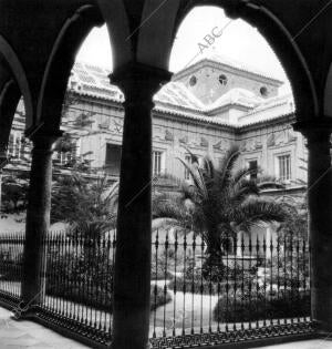 El patio del palacio municipal de Antequera Malága