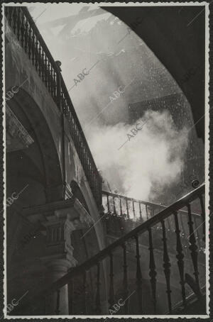 En la imagen, el estado de la escalera de honor