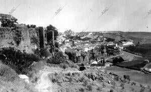 Vista parcial de las Antiguas Murallas y el Barrio "Oyo del Bote"