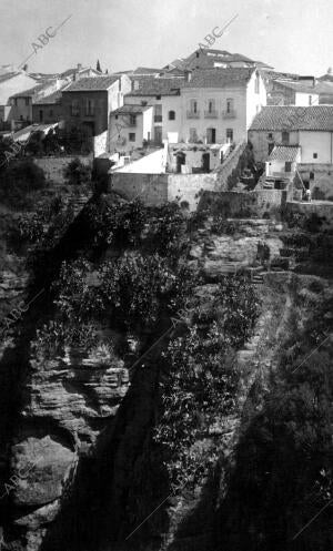 Bordes del profundo tajo en Ronda (Málaga)