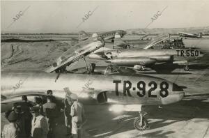 Reactores norteamericanos pilotados por aviadores españoles, han llegado al...