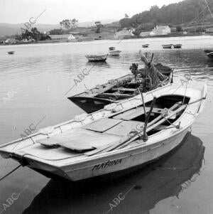 Barcos en la ria de Ramallosa (Pontevedra)