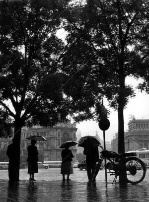 Lluvia en las Calles de Madrid