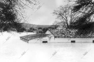 Inundación en la localidad de Ribadelago en la provincia de Zamora