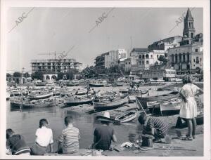 Niños en el puerto de Palamós