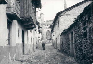 Calle estafeta en Ponferrada, León