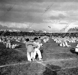 Exhibición de judo en la clausura de la Xiii edición de los Juegos Escolares...