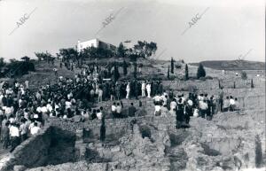 Inauguración del museo arqueológico de Ullastret (Gerona), junto A las Ruinas de...