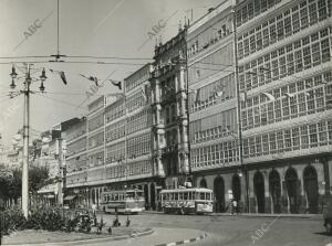 Una imagen de las Galerías, en la Avenida de la Marina de La Coruña