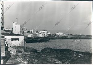 Fuerteventura (Canarias), 1967 (Ca.). Imagen del puerto del Rosario