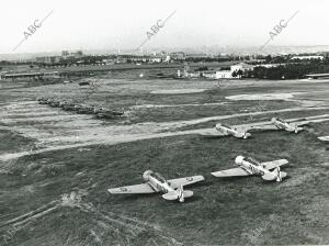 El aeropuerto de Cuatro Vientos de Madrid en 1968