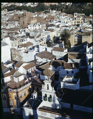 Vista aérea de las calles de Sevilla desde la Giralda