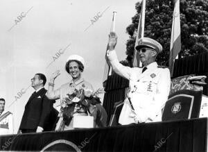 Inauguración del ferrocarril directo Madrid-Burgos, por su excelencia el jefe...