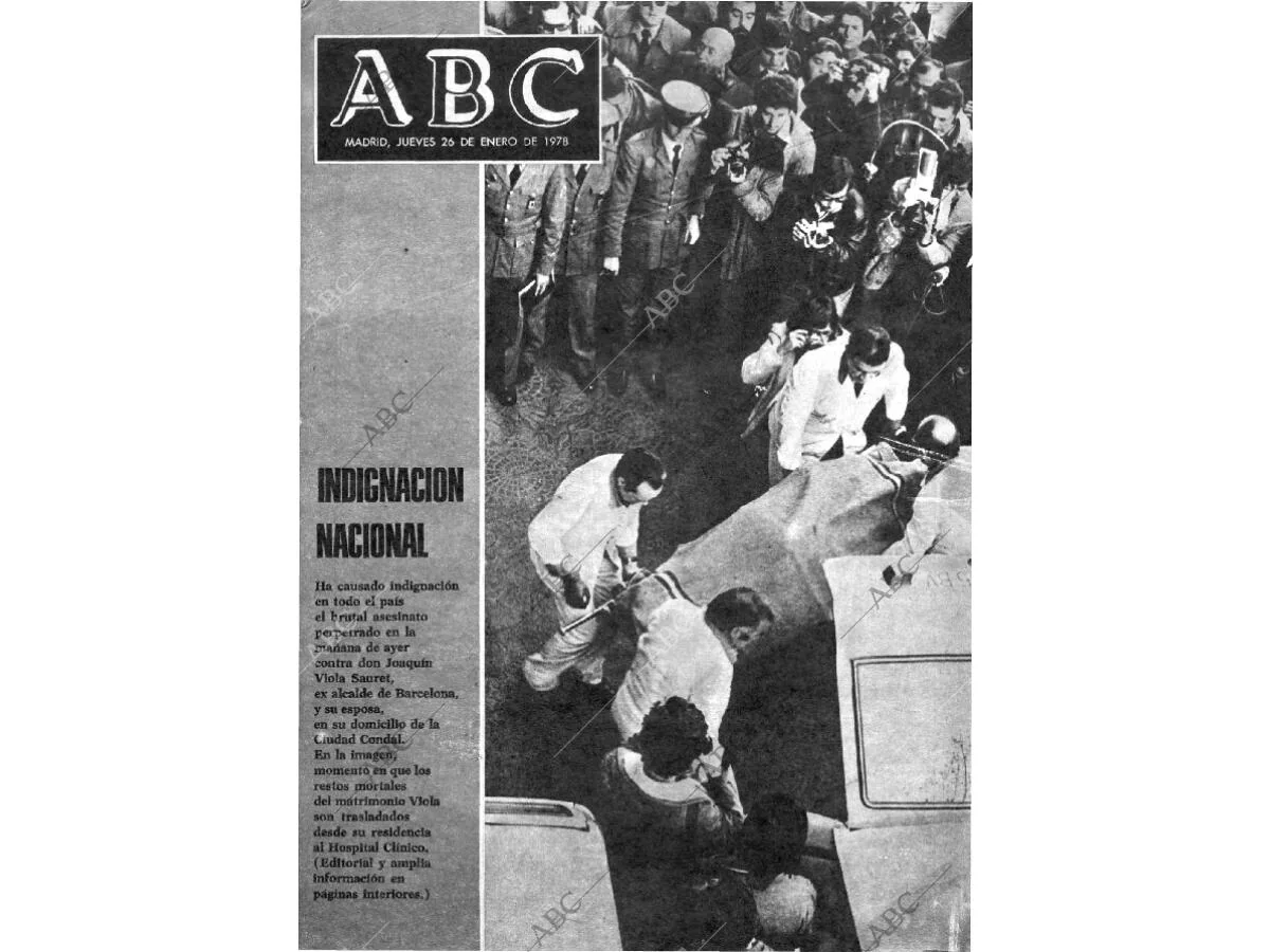 Periódico ABC MADRID 26-01-1978,portada