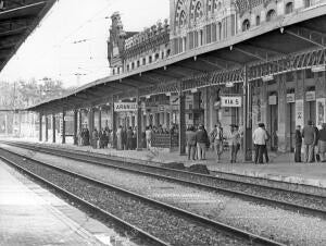 Aranjuez. 1980 (CA.). Imagen de la estación de tren