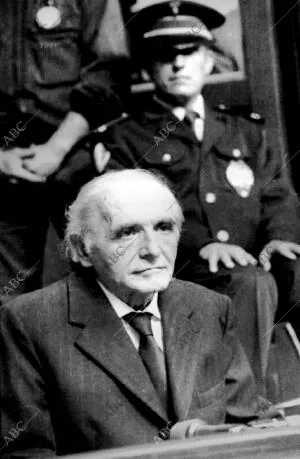 Klaus Barbie, el «carnicero de Lyon», durante su juicio en enero de 1987
