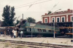 Estación de Arévalo (Ávila), donde el tren Talgo Madrid-Gijón Colisionó con un...