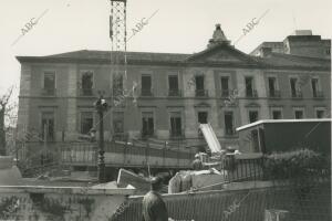 Obras en el palacio de Villahermosa con el objetivo de adecuar sus instalaciones...