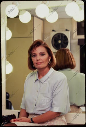 La periodista María Teresa Campos en el camerino