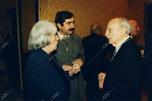 Ana María Matute, Francisco Ayala y Muñoz Molina durante el tradicional...