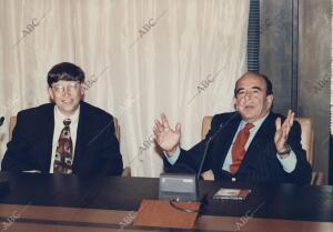 Bill Gates con Emilio Botín