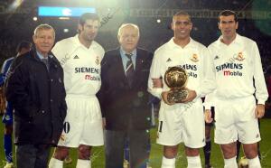 Kopa, Figo, Di Stéfano, Ronaldo y Zidane, los cinco Jugadores del real Madrid...