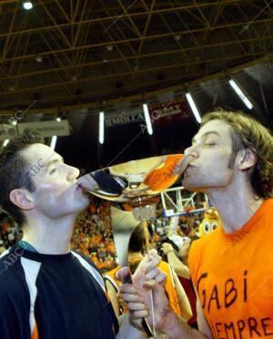 Partido de vuelta entre el Pamesa Valencia y el Krka Novo, que terminó con la...