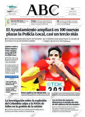 ABC CORDOBA 27-08-2003