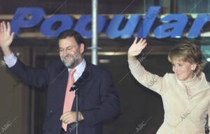 celebración en la calle Génova de la victoria del Pp A las Elecciones de la...