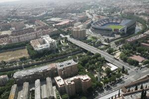 En la imagen: El Vicente Calderón, el río Manzanares y sus inmediaciones
