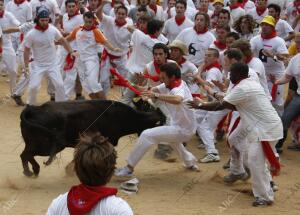 Fiestas de san Fermin en Pamplona. Felix Ordoñez-7-7-2007..............Archdc...