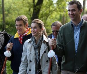 Visita de los Príncipes de Asturias a Santiago de Compostela después de haber...