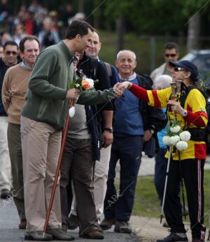 Visita de los Príncipes de Asturias a Santiago de Compostela después de haber...