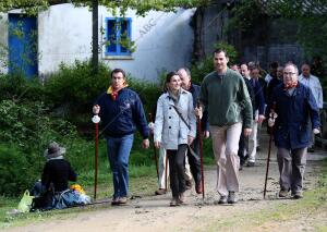 Visita de los Príncipes de Asturias a Santiago de Compostela después de haber...