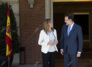el presidente del gobierno Mariano Rajoy Recibe en el palacio de la Moncloa A la...