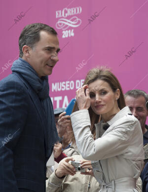 España Los Principes de Asturias Don Felipe y Doña Letizia visitan la exposicion...