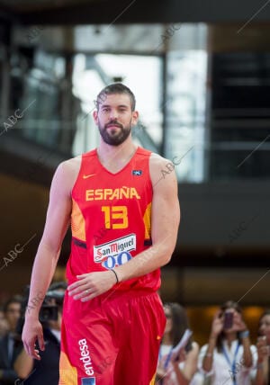 Presentacion de la seleccion española de baloncesto para el Mundial de España...
