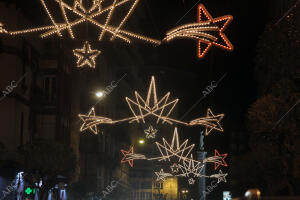 Iluminación Navideña en la avenida de Roma en León